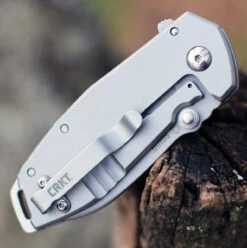 CRKT 2492 Squid Assisted Opening, 2.37" 8Cr14MoV Bead Blast Plain Blade, Stainless Steel Handle 7 CRKT 2492 Squid Assisted Opening, 2.37" 8Cr14MoV Bead Blast Plain Blade, Stainless Steel Handle -CRKT Knife Shop 2492.2 28563.1612467003