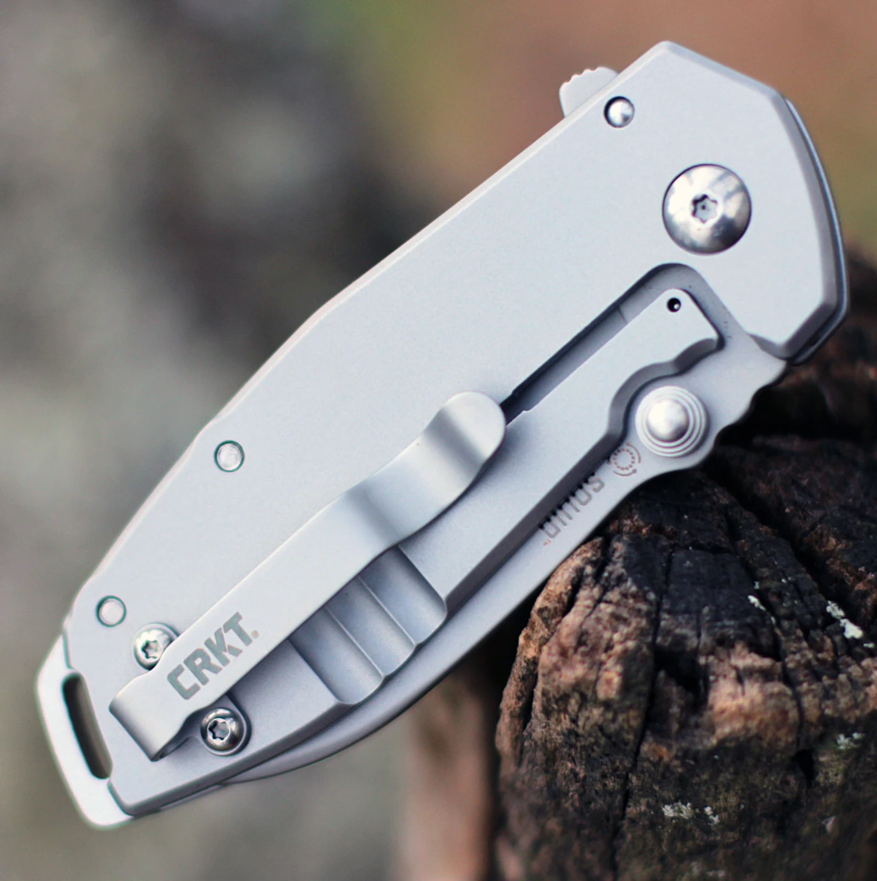 CRKT 2492 Squid Assisted Opening, 2.37" 8Cr14MoV Bead Blast Plain Blade, Stainless Steel Handle 4 CRKT 2492 Squid Assisted Opening, 2.37" 8Cr14MoV Bead Blast Plain Blade, Stainless Steel Handle - Image 4