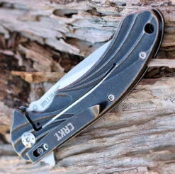 CRKT 6016 Williwaw, 3.02" 8Cr13MoV Plain Blade, Stainless Handle -CRKT Knife Shop 6016.2 35159.1566585920