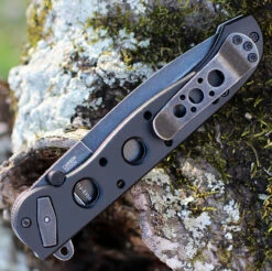 CRKT M16 Carson Deadbolt Spear Blk Alum (3.58" D2 Blk Spear) M16-03DB -CRKT Knife Shop CR03DB.2 29197.1643729483