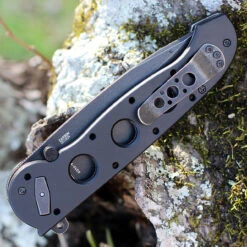 CRKT M16 Carson Deadbolt Tanto Blk Alum (3.89" D2 Blk Tanto) M16-04DB -CRKT Knife Shop CR04DB.2 27618.1643729024