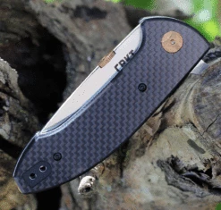 CRKT Avant 4620 Flipper Knife, 3.17" 8Cr14Mov Satin Drop Point Blade, Black Weaved Carbon Fiber Handles -CRKT Knife Shop CR4620.2 11787.1625858115