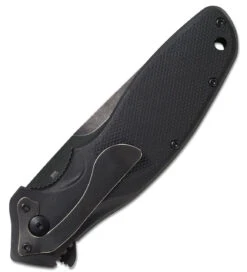 CRKT Shenanigan Spring Assisted Flipper K800KKP, 3.35" 1.4116 Stainless Steel Black Stonewashed Veff Serration Blade, Black GRN Handles -CRKT Knife Shop CRK800KKPnb 40492.1619620765