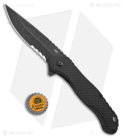 CRKT Antonio Rodriquez Taco Viper Liner Lock Black W/ Veff Serrations (3" Black) -CRKT Knife Shop CRKT Antonio Rodriquez Taco Viper LL Black Veff Serrations Black BHQ 178675 jr bottlecap