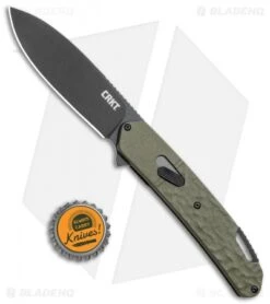CRKT Onion Bona Fide Field Strip Knife OD Green (3.18" Black) K540GKP -CRKT Knife Shop CRKT Bona Fide LL OD Green Aluminum Black K542GKP BHQ 119386 jr bottlecap