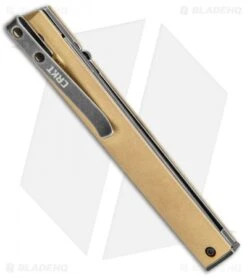 CRKT CEO Liner Lock Blade HQ Exclusive Knife Brass (3.11" Black Stonewash D2) -CRKT Knife Shop CRKT Brass CEO LL Black SW BHQ 113987 jr side