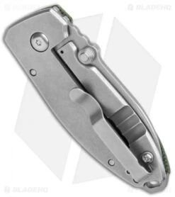 CRKT Exclusive Burnley Squid Frame Lock Knife Green Micarta (2.25" Stonewash D2) -CRKT Knife Shop CRKT Burnley Squid FL Green Micarta SW 2490ODD2 BHQ 116187 jr side