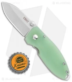 CRKT Burnley Squid Frame Lock Knife Natural G-10 (2.25" SW D2) -CRKT Knife Shop CRKT Burnley Squid FL Natural G 10 Satin BHQ 107739 jr bottlecap
