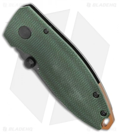 CRKT Burnley Squid Frame Lock Knife Green Micarta (2.25" Smokewash D2) 2 CRKT Burnley Squid Frame Lock Knife Green Micarta (2.25" Smokewash D2) - Image 2