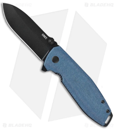 CRKT Burnley Squid XM Denim Micarta Manual Flipper Frame Lock (2.95" Black) 1 CRKT Burnley Squid XM Denim Micarta Manual Flipper Frame Lock (2.95" Black)