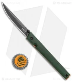 CRKT CEO Liner Lock Knife Green Micarta (3.1" Smokewash D2) BHQ Exclusive -CRKT Knife Shop CRKT CEO LL Green Micarta SW D2 7096GKD2 BHQ 101007 jr 1 bottlecap