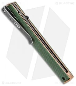 CRKT CEO Liner Lock Knife Green Micarta (3.1" Smokewash D2) BHQ Exclusive -CRKT Knife Shop CRKT CEO Liner Lock Knife Green Micarta 3.1in Smokewash D2 BHQ Exclusive BHQ 101007 LS