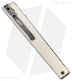 CRKT CEO Liner Lock Knife White Micarta (3.1" Smokewash D2) BHQ Exclusive -CRKT Knife Shop CRKT CEO Liner Lock Knife White Micarta Smokewash Exclusive BHQ 116341 jr side