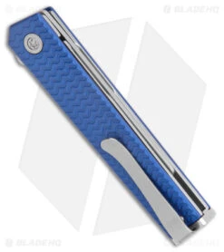CRKT CEO Microflipper Liner Lock Knife Blue Aluminum (2.21" Satin) 6 CRKT CEO Microflipper Liner Lock Knife Blue Aluminum (2.21" Satin) -CRKT Knife Shop CRKT CEO Microflipper LL Blue Aluminum Satin BHQ 178655 jr side