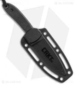 CRKT Carson F4-02N Fixed Blade Neck Knife Black G-10 (2.88" Satin) -CRKT Knife Shop CRKT Carson F4 02N Neck Knife Black G 10 Satin CRF402N BHQ 90721 jr sheath