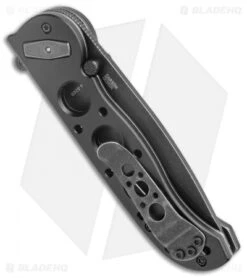 CRKT Carson M16-02DB Tanto Dead Bolt Lock Flipper Knife (3.1" Black SW) -CRKT Knife Shop CRKT Carson M16 02DB Tanto Dead Lock Black Flipper Black SW BHQ 138923 jr side