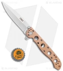 CRKT Carson M16-03BS Frame Lock Knife Bronze Stainless Steel (3.6" Satin) -CRKT Knife Shop CRKT Carson M16 03BS FL SS Satin BHQ 119388 jr bottlecap