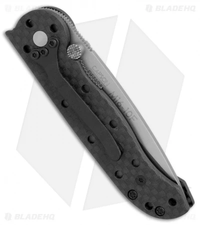 CRKT Carson M16-10F Tanto Flipper Knife Carbon Fiber (3" Satin Serr) 3 CRKT Carson M16-10F Tanto Flipper Knife Carbon Fiber (3" Satin Serr) - Image 3