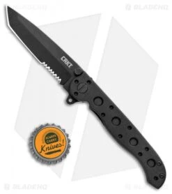 CRKT Carson M16-10KZ Tanto Flipper Knife Black GFN (3" Black Serr) -CRKT Knife Shop CRKT Carson M16 10KZ Tanto Balck GFN Black Serr BHQ 3813 jr bottlecap