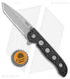CRKT Carson M16-12Z Folding Tanto Flipper Knife Zytel (3" Bead Blast Serr) -CRKT Knife Shop CRKT Carson M16 12Z Folding Tanto Zytel BB Serr BHQ 8902 jr bottlecap