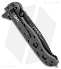 CRKT Carson M16-13ZLEK E.R. Spear Point Flipper Knife Zytel (3.375" Black Serr) -CRKT Knife Shop CRKT Carson M16 13ZLEK E.R. SP Zytel Black Serr BHQ 9881 jr side