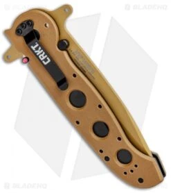 CRKT Carson M16-14DSFG Tanto Flipper Knife Desert Tan G-10 (3.875" Serr) -CRKT Knife Shop CRKT Carson M16 14DSFG Tanto Desert Tan Serr BHQ 4980 jr side