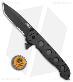 CRKT Carson M16-14ZLEK Tanto Liner Lock Knife (3.75" Serr) -CRKT Knife Shop CRKT Carson M16 14ZLEK Tanto LL Serr BHQ 8897 jr bottlecap