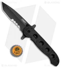 CRKT Carson M16-14SFG Special Forces Tanto Flipper Knife (3.875" Black Serr) -CRKT Knife Shop CRKT Carson M16 14ZSF Tanto Special Forces Black Serr BHQ 3150 jr bottlecap