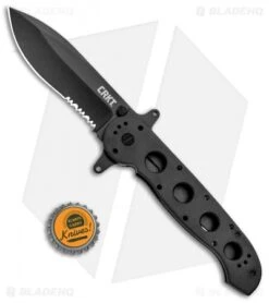 CRKT Carson M21-14SF Special Forces Flipper Knife Aluminum (3.875" Black Serr) 7 CRKT Carson M21-14SF Special Forces Flipper Knife Aluminum (3.875" Black Serr) -CRKT Knife Shop CRKT Carson M21 12SF Special Forces Aluminum Black Serr BHQ 6703 jr bottlecap