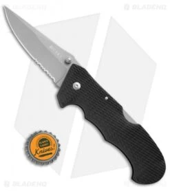 CRKT Cascade Lockback Folding Knife (3.5" Bead Blast Serr) -CRKT Knife Shop CRKT Cascade LB BB Serr 6914 BHQ 72002 jr bottlecap