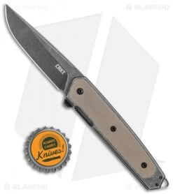 CRKT Cinco Frame Lock Brown G-10 Knife (2.9" Black) 7091 -CRKT Knife Shop CRKT Cinco FL Brown G 10 Black 7091 BHQ 119357 jr bottlecap