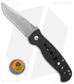 CRKT Crawford Falcon Liner Lock Knife Black Zytel (3.875" Satin) 6232 -CRKT Knife Shop CRKT Crawford Falcon black zytel satin BHQ 76310 er bottlecap