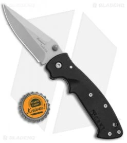 CRKT Crawford Kasper Liner Lock Knife Black Zytel (3.1" Bead Blast) 6772 -CRKT Knife Shop CRKT Crawford Kasper LL Black Zytel BB 6772 BHQ 87021 jr bottlecap