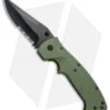 CRKT Crawford Kasper Liner Lock Knife OD Green Zytel (3.75" Black Serr) 6783KOD