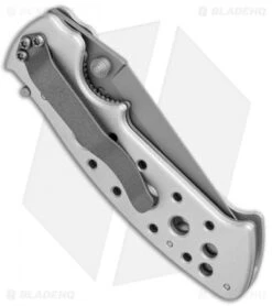 CRKT Crawford Kasper Professional Liner Lock Knife Silver (3" Gray) 7772 -CRKT Knife Shop CRKT Crawford Kasper Professional LL Silver Gray 7772 BHQ 76580 jr side