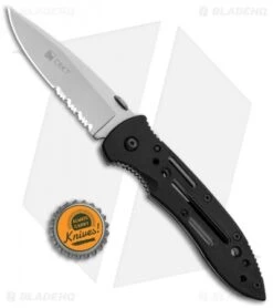 CRKT Crawford Point Guard Liner Lock Knife (3.5" Bead Blast Serr) 6763 -CRKT Knife Shop CRKT Crawford Point Guard LL BB Serr 6763 BHQ 87015 jr bottlecap