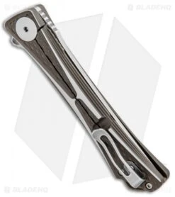 CRKT Crossbones Limited Edition Liner Lock Knife Ti (3.5" Satin M390) 7531 -CRKT Knife Shop CRKT Crossbones Limited Edition LL Ti Satin 7531 BHQ 97577 jr side