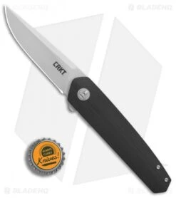 CRKT Cuatro Liner Lock Flipper Knife Black G-10 (3.1" Bead Blast) 7090 -CRKT Knife Shop CRKT Cuatro Black G10 bb BHQ 76684 jr bottlecap