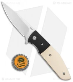 CRKT Curfew Spring Assisted Knife White Fiber/Black Aluminum (3.1" Satin) -CRKT Knife Shop CRKT Curfew REsin Handle LL DP Satin BHQ 138959 jr bottlecap
