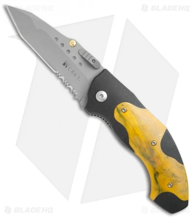 CRKT Elishewitz Horus Spring Assisted Knife Orange/Black (3.125" BB Serr) 1151 -CRKT Knife Shop CRKT Elishewitz Horus SA Orange Black BB Serr 1151 BHQ 68642 jr