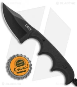 CRKT Folts Minimalist Bowie Neck Knife Black G-10 (2" Black) 2387K -CRKT Knife Shop CRKT Folts Minimalist Bowie Neck Black G 10 Black CR2387K BHQ 43700 jr bottlecap