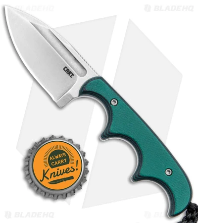 CRKT Folts Minimalist Spear Point Neck Knife Green Resin/Fiber (2.1" Stonewash) 5 CRKT Folts Minimalist Spear Point Neck Knife Green Resin/Fiber (2.1" Stonewash) - Image 5