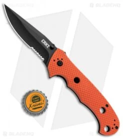 CRKT Hammond Cruiser LAWKS Liner Lock Knife Orange (3.75" Black Serr) 7914ORB -CRKT Knife Shop CRKT Hammond Cruiser Orange Black Serr CR7914ORB BHQ 87150 jr bottlecap 2