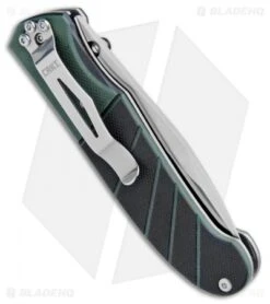 CRKT Ignitor Spring Assisted Knife Black & Green G10 (3.38" Satin) 6850 -CRKT Knife Shop CRKT Ignitor SA Black Green G 10 Satin 6850 BHQ 4374 jr side