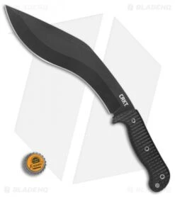 CRKT Johnson KUK Tactical Kukri Fixed Blade Knife (10.56" Black) 2742 -CRKT Knife Shop CRKT Johnson KUK Tactical Kukri black BHQ 76695 er bottlecap