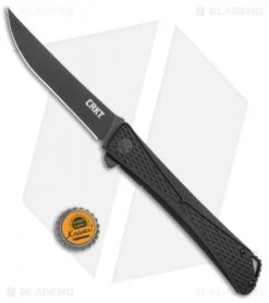 CRKT Jumbones Blackout Liner Lock Knife Aluminum (4.8" Black) 7532K -CRKT Knife Shop CRKT Jumbones Blackout LL Aluminum Black BHQ 113909 jr bottlecap