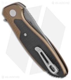 CRKT Ken Onion Jake Liner Lock Knife Bronze Aluminum (3.32" Bead Blast) -CRKT Knife Shop CRKT Ken Onion Jake LL Bronze Aluminum BB BHQ 178669 jr side