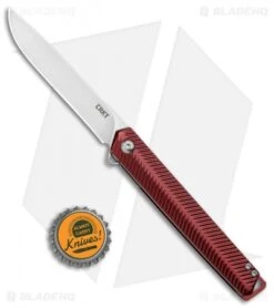 CRKT Ken Onion Stylus Spring Assisted Flipper Knife Maroon (3.1" Satin) K820BXP -CRKT Knife Shop CRKT Ken Onion Stylus Assisted Flipper Maroon Satin K820BXP BHQ 124716 jr bottlecap