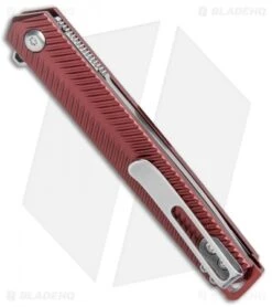 CRKT Ken Onion Stylus Spring Assisted Flipper Knife Maroon (3.1" Satin) K820BXP -CRKT Knife Shop CRKT Ken Onion Stylus Assisted Flipper Maroon Satin K820BXP BHQ 124716 jr side