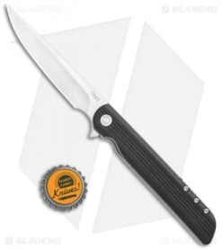 CRKT Large LCK + Spring Assisted Liner Lock Knife Black G-10 (3.6" Satin) 3810 -CRKT Knife Shop CRKT Large LCK SA LL Black G 10 Satin 3810 BHQ 119337 jr bottlecap